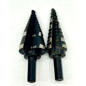 Klein Tools Unibit Step Drill Bit KTSB11 & KTSB14 3/8" to 7/8" & 7/8" to 1 1/8"